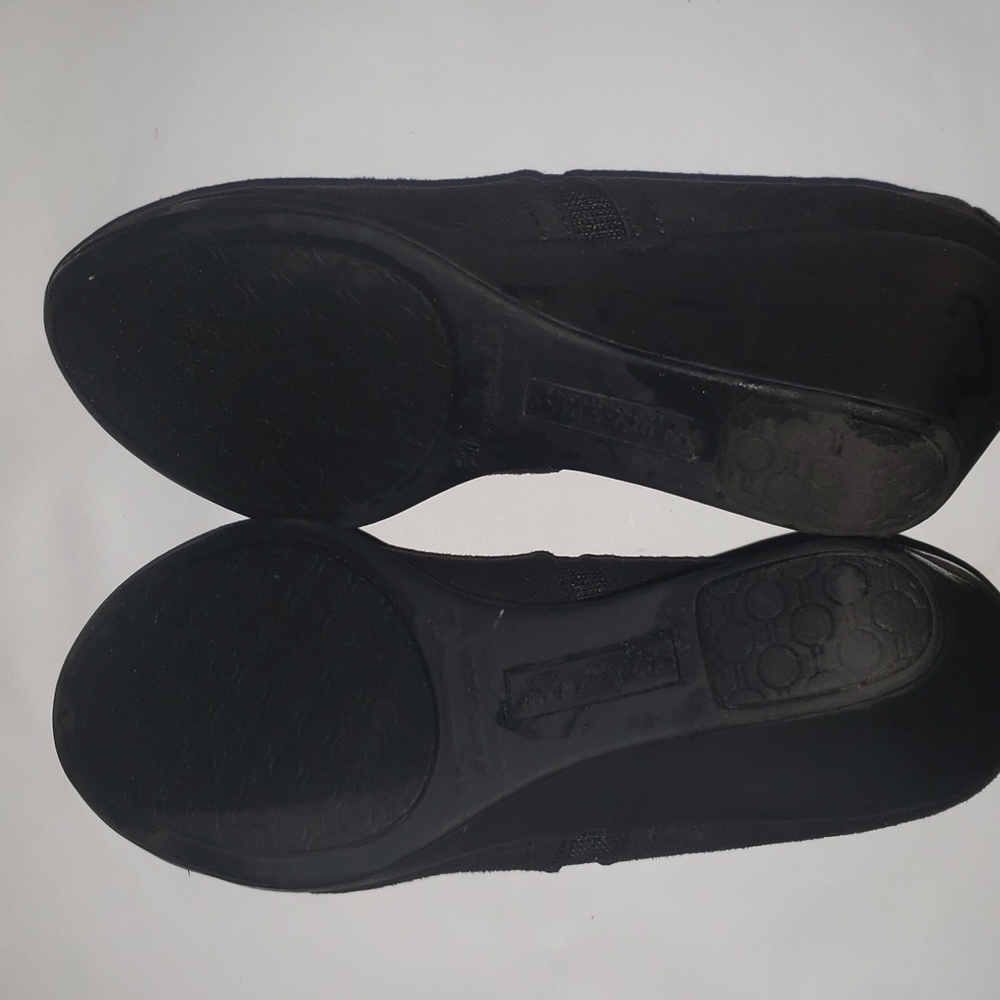Comfort Plus by Predictions 5 1/2 W Black Wedge Slip On Closed Toe - Picture 7 of 12